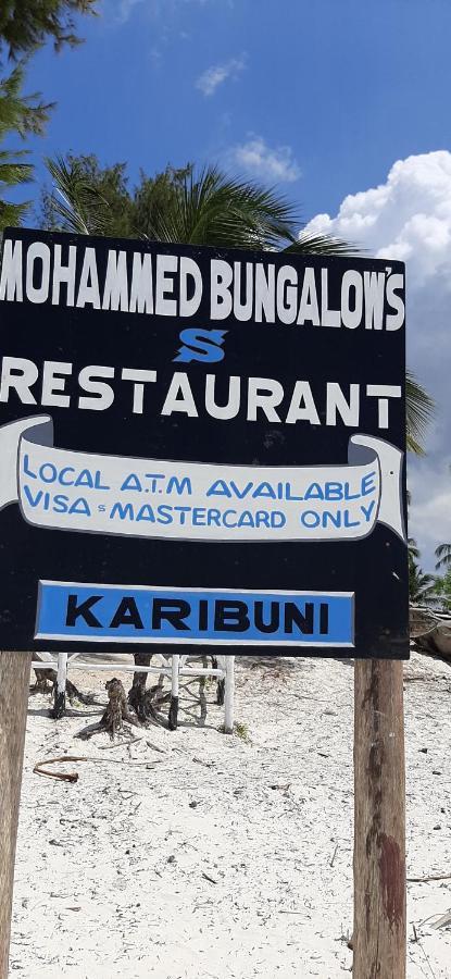 Mohammed Bungalows And Restaurant Matemwe  Exterior photo